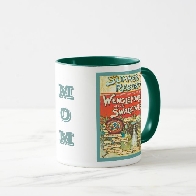 Taza Obra de arte de la guía turística del ferrocarril  (Anverso derecho)