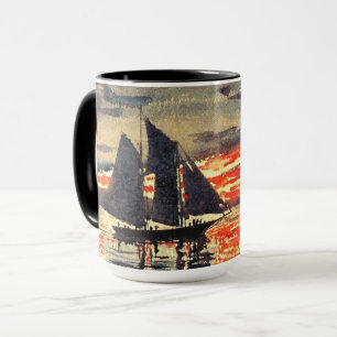 Taza Obra de arte de Winslow Homer, Fuegos del Atardece