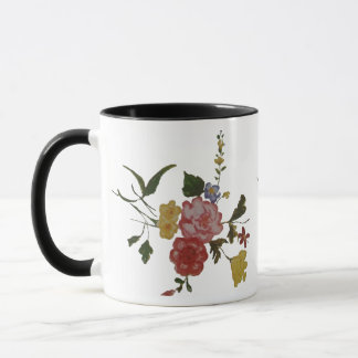 Taza Obra de arte floral Mug de flores japonesa