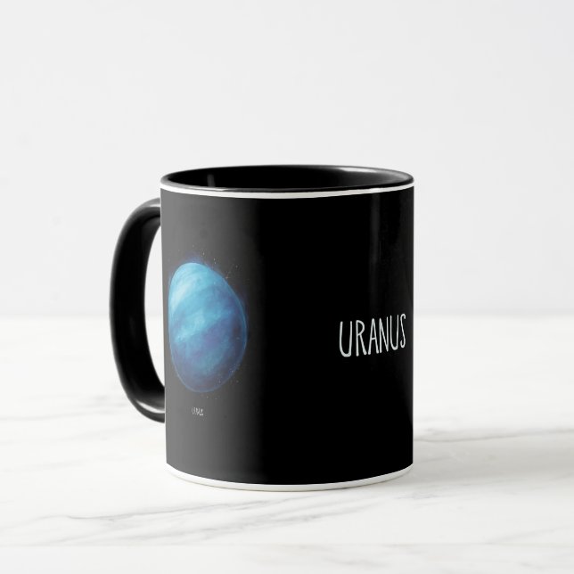 Taza Obras de arte del planeta Uranus - Ilustracion esp (Anverso izquierdo)