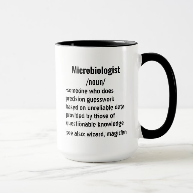 Taza obsequios de definición de microbiologis divertido (Derecha)