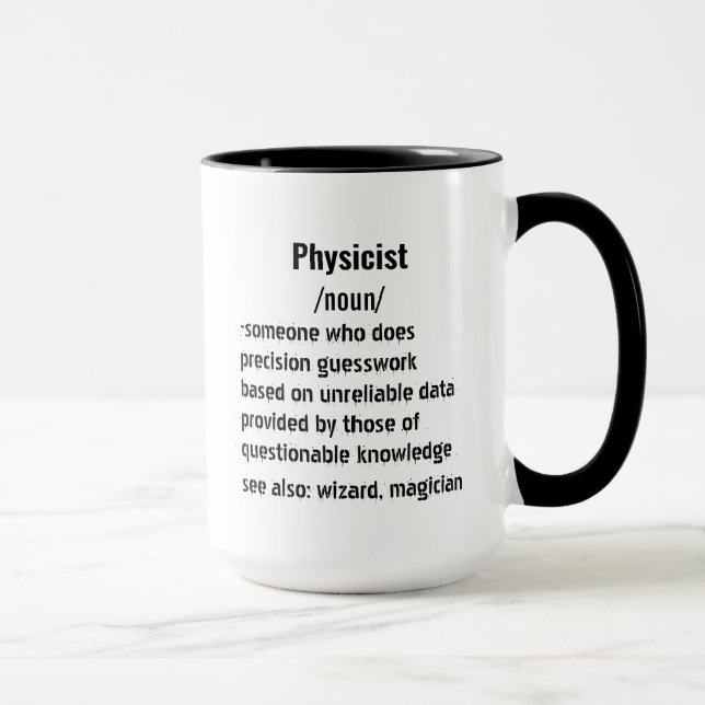 Taza obsequios de definición física divertida para homb (Derecha)
