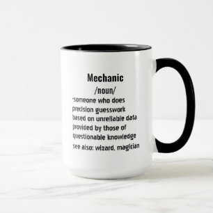 Taza obsequios divertidos de definición mecánica para h
