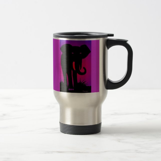 Taza observada rosa del acero inoxidable del (Derecha)