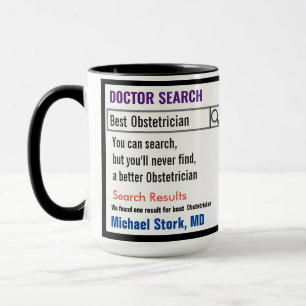 Taza Obstetrician Funny Search Gig Mug
