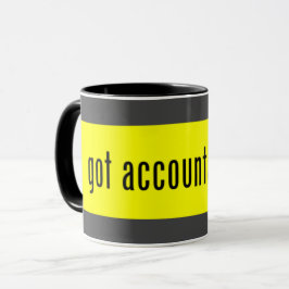 Taza Obtuve responsabilidad - Letras amarillas y negras