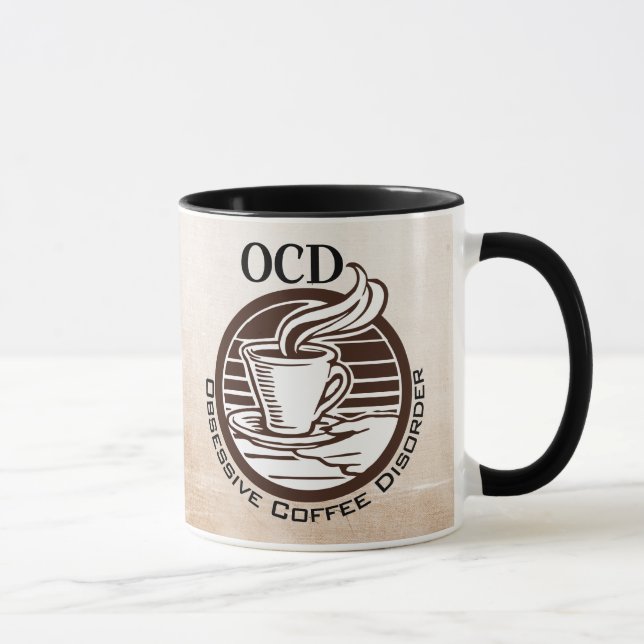 Taza OCD: Desorden obsesivo del café (Derecha)