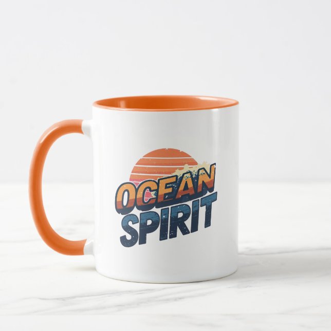 Taza "Ocean Spirit" Retro Summer Graphic (Izquierda)