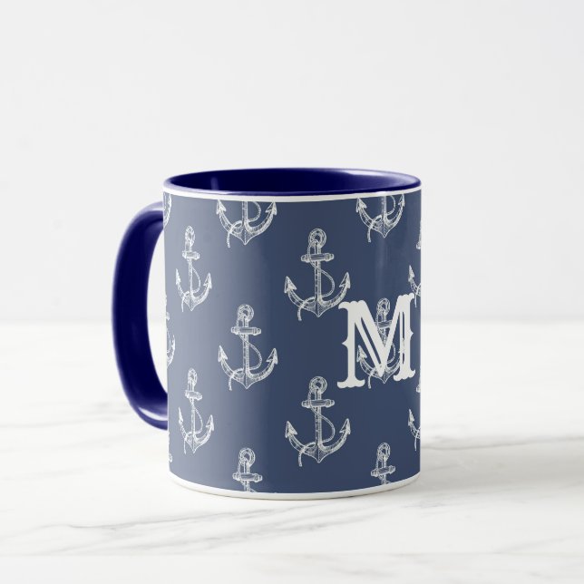 Taza Océano monogramado de verano (Anverso izquierdo)