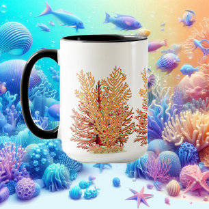 Taza Océano oceánico de coral colorido del mar tropical