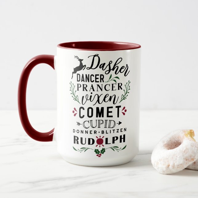 Taza Ocho renos pequeños (Con donut)