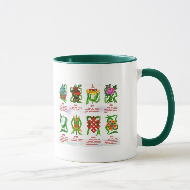Taza Ocho símbolos auspiciosos (Derecha)