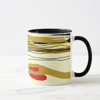 Taza Ocre y rojo>Tazas abstractas