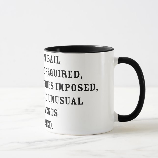 Taza Octavo texto de Amendent (Derecha)