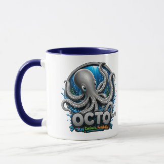 Taza Octo Pulpo – Mantén la Curiosidad. Llega Lejos.