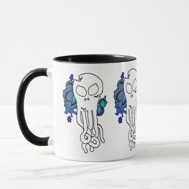 Taza Octo Skull azul (Izquierda)
