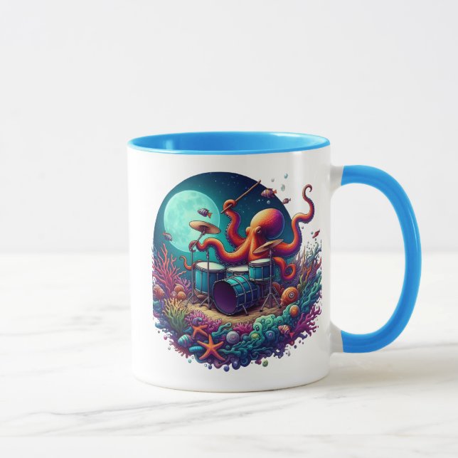 Taza Octopus melódico: Tambores en las profundidades (Derecha)