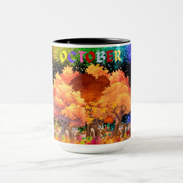 Taza Octubre Otoño Café Mug (Centro)