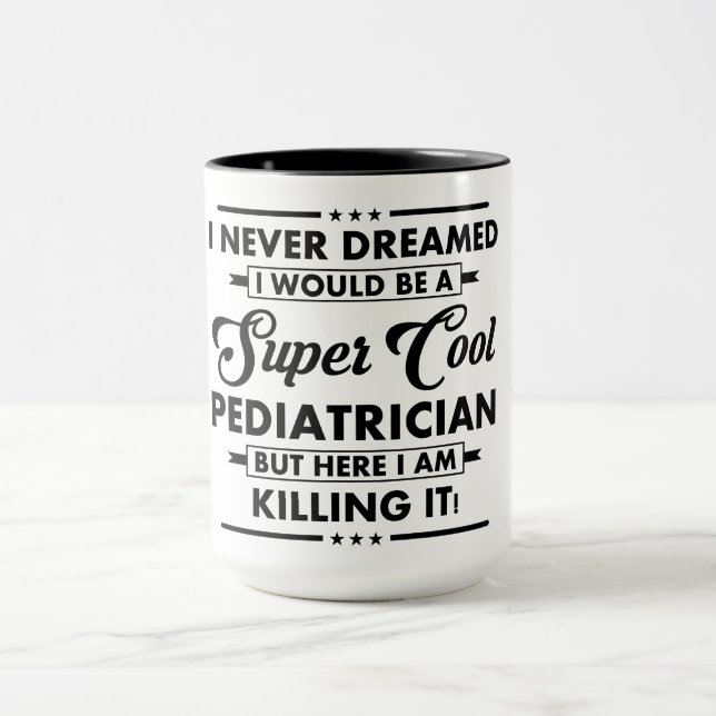 Taza Ocupación/Profesión Divertida Médico Super Genial (Centro)