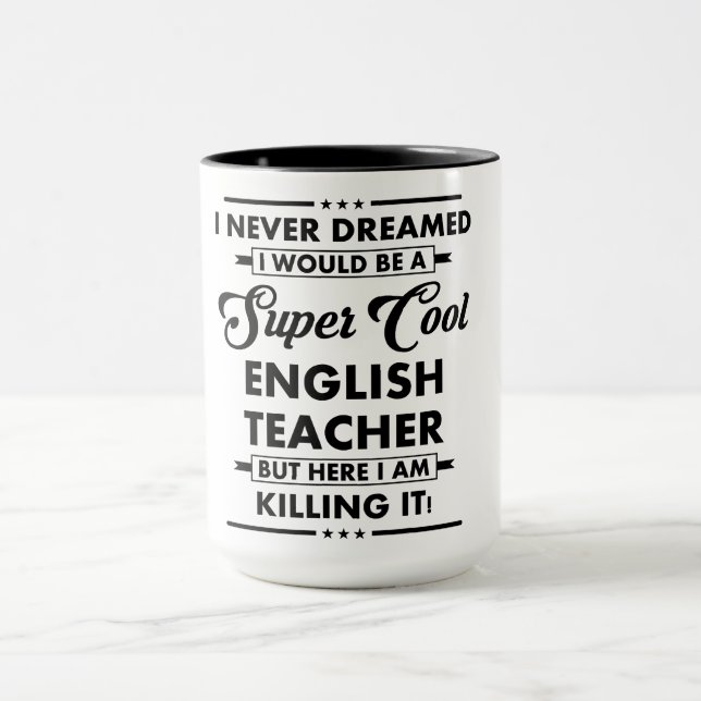 Taza Ocupación/Profesión Divertida Profesor Super Genia (Centro)
