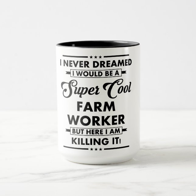 Taza Ocupación/Profesión Divertida Trabajador Agrícola  (Centro)