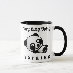 Taza Ocupado No Haciendo Nada De Humor Gracioso Panda