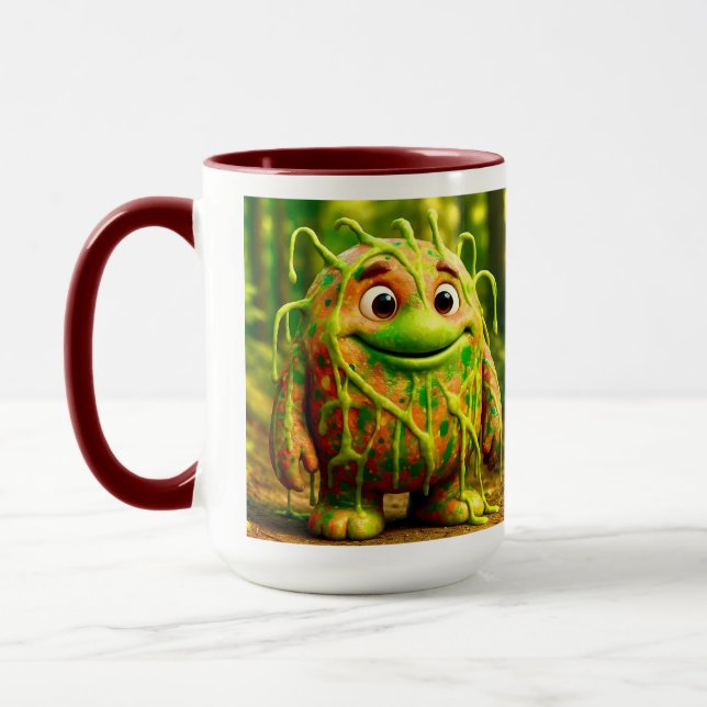 Taza OddFriends - Poster del Monstruo Verde de Gooey (Izquierda)