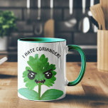Taza Odio a Coriander Mug<br><div class="desc">Odio a Coriander Mug - Coriander es maldad pura! Esta campaña está ganando impulso en todo el mundo. Haz que algunas cilantro odien a la gente muy feliz con esta graciosa taza y ¡únete a la lucha para proscribir al cilantro ahora!</div>