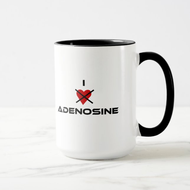Taza ¡Odio la adenosina - asalte para los amantes nerdy (Derecha)