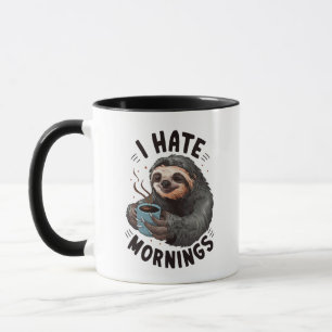 Taza Odio las Mañanas Perezoso Sloth