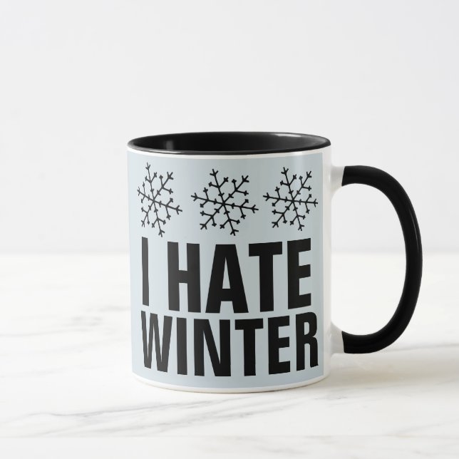 TAZA ODIO LOS MUGS DE CAFÉ DE INVIERNO (Derecha)