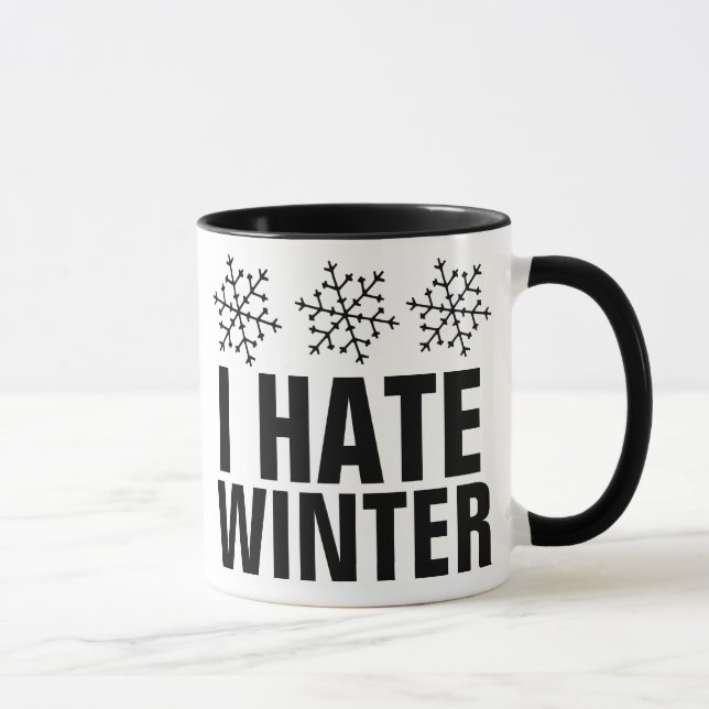 TAZA ODIO LOS MUGS DE CAFÉ DE INVIERNO (Derecha)