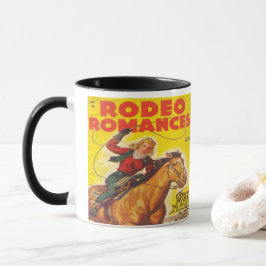 Taza Oeste de Rodeo Chica de Oro Ropando Rodeo Romance
