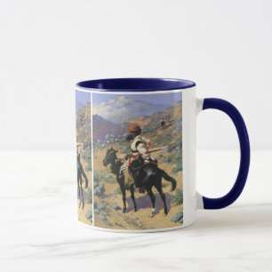 Taza Oeste Salvaje Antiguo, Un Trampero Indio por Remin
