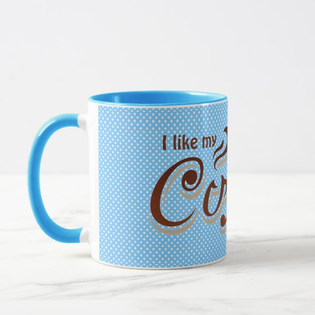 Taza oferta de café divertida en aqua dots mug (Izquierda)
