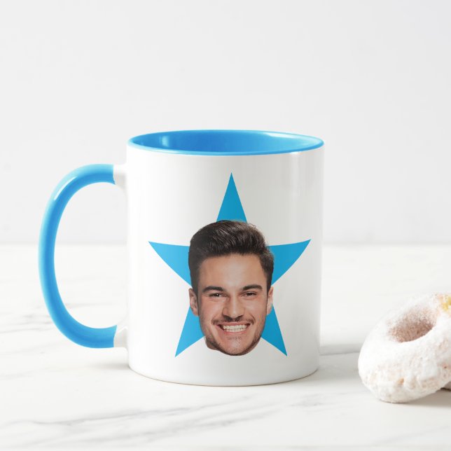 Taza Office Star Face Mug personalizado (Con donut)
