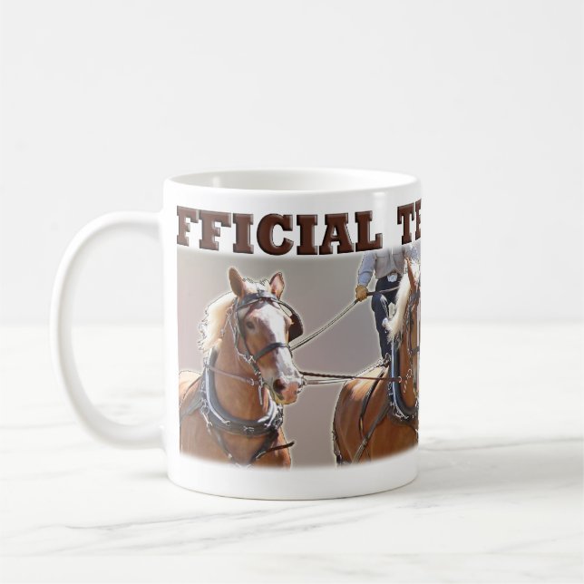 Taza oficial belga del Teamster del caballo de (Izquierda)