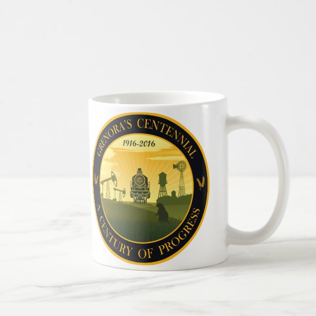 Taza oficial centenaria del logotipo de Grenora (Derecha)