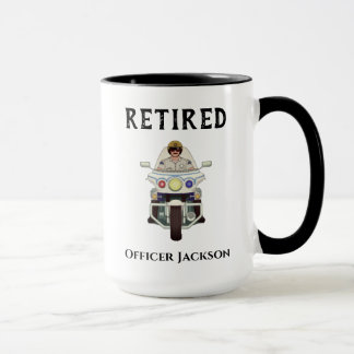 Taza Oficial de policía de motocicletas jubilado