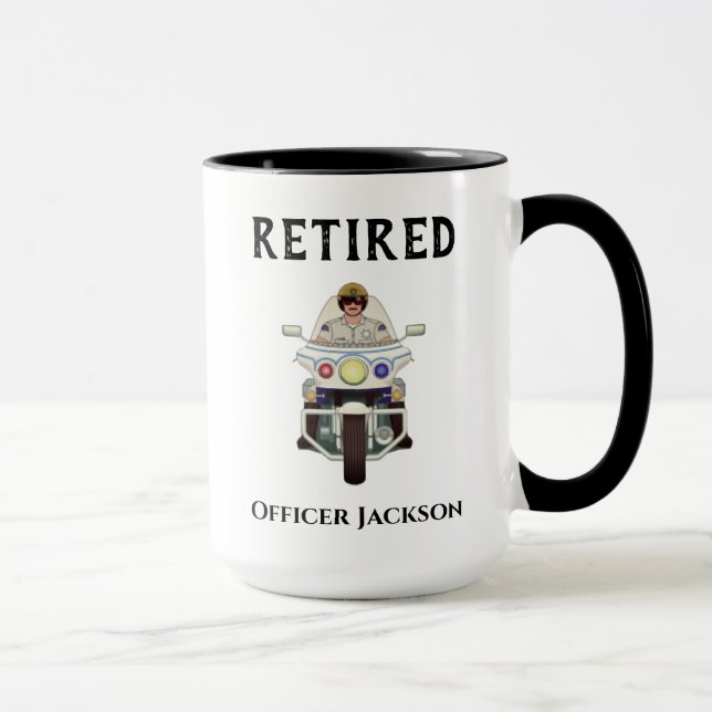 Taza Oficial de policía de motocicletas jubilado (Derecha)