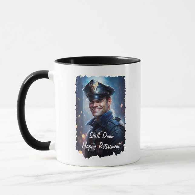 Taza Oficial de policía encargado de hacer cumplir la l (Izquierda)