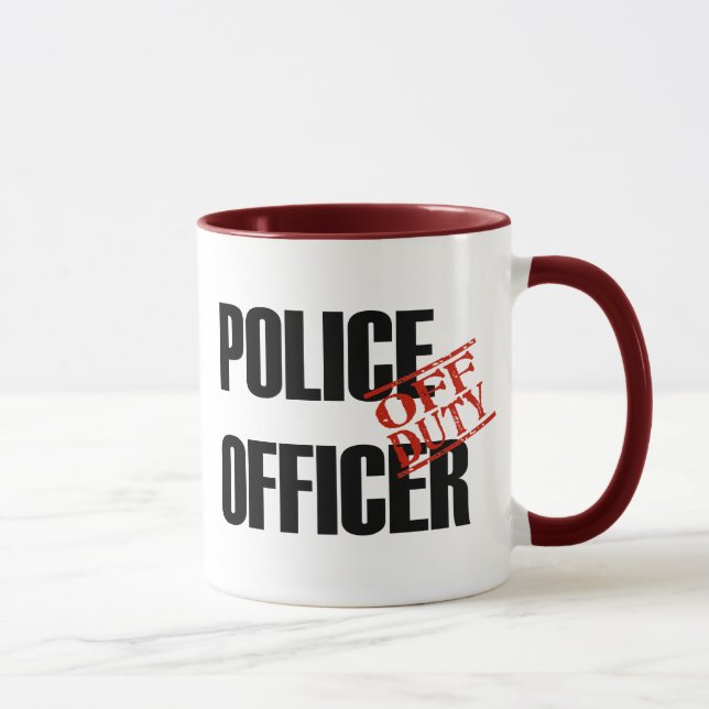 Taza Oficial de policía FUERA DE SERVICIO (Derecha)