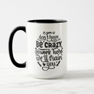 Taza Oficina de arte de palabras disparatadas de trabaj