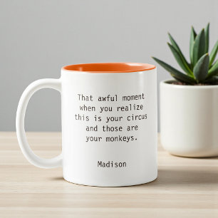 Taza Oficina de notas personalizadas de Funny Boss Mana
