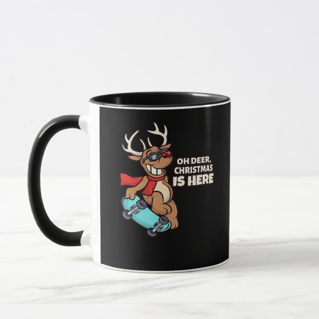 Taza Oh Deer Christmas Celebration Holiday Design (Izquierda)