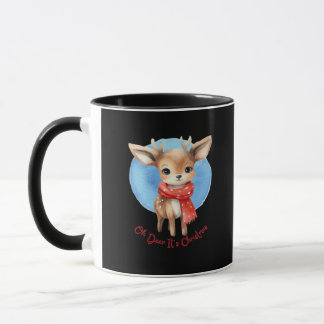 Taza Oh Deer Its Christmas Retro Classic Design