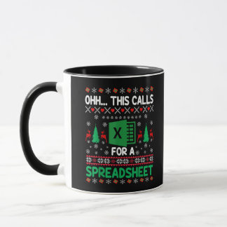 Taza Oh, esto requiere un suéter de Navidad de hoja de