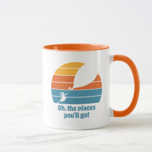 Taza ¡Oh, los lugares a los que irás! Atardecer Retro