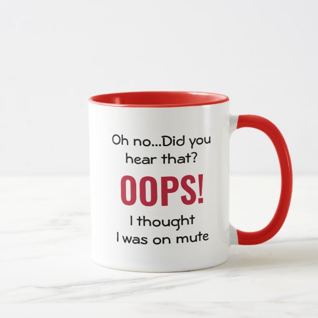 Taza OH, PENSÉ QUE ESTABA EN EL ROSTRO MUTO | Cita dive (Derecha)