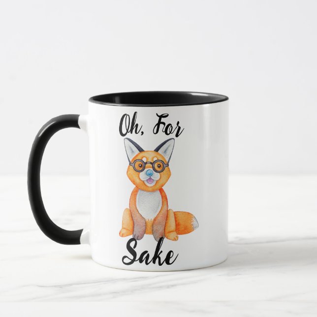 Taza Oh, por la Novedad divertida de Fox Sake Pun (Izquierda)